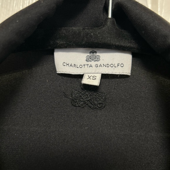 Silk Suit Jacket Black Size XS By Charlota Gandolfo - Picture 4 of 13